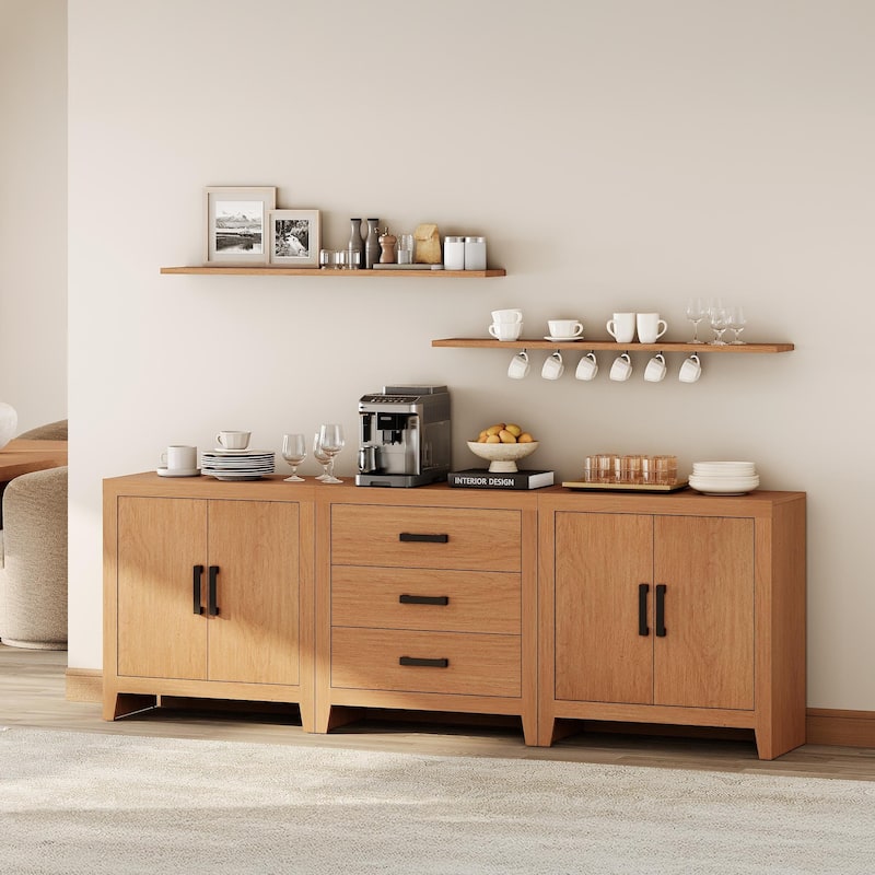 WAMPAT Buffet Cabinet with Drawers & Doors