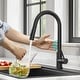 preview thumbnail 46 of 149, Kraus 2-Function 1-Handle 1-Hole Pulldown Sprayer Brass Kitchen Faucet KPF-3104 - 16 3/8" Height (Oletto Touch Faucet) - MB - Matte Black