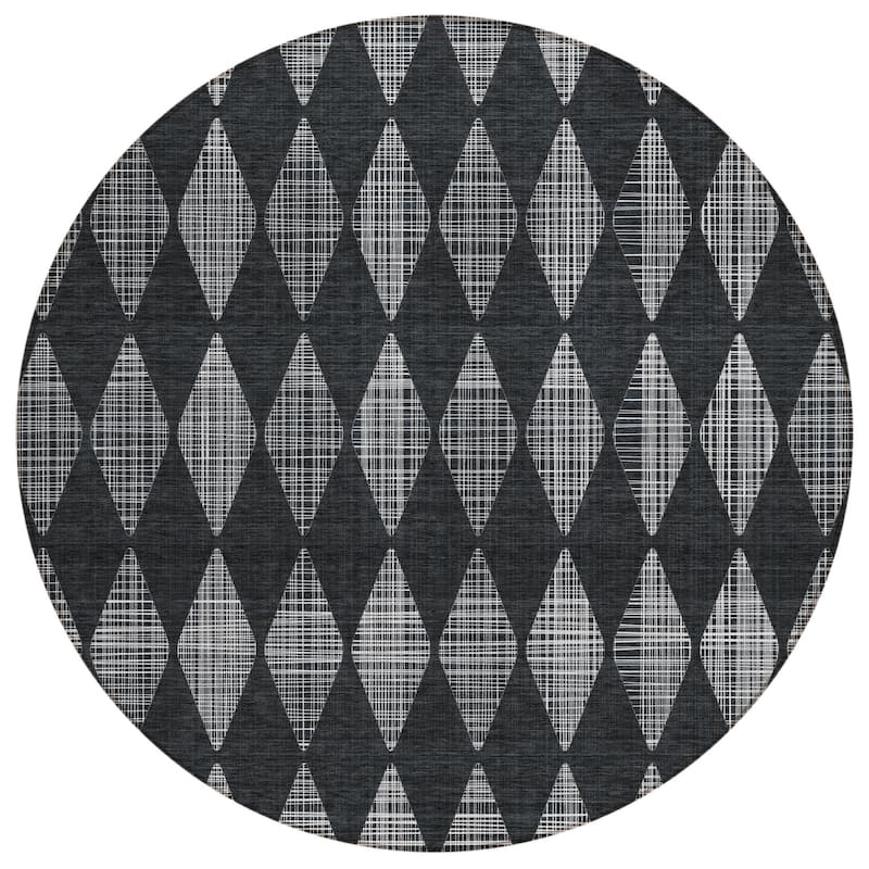 HomeRoots Geometric Transitional Rectangle Outdoor Rug
