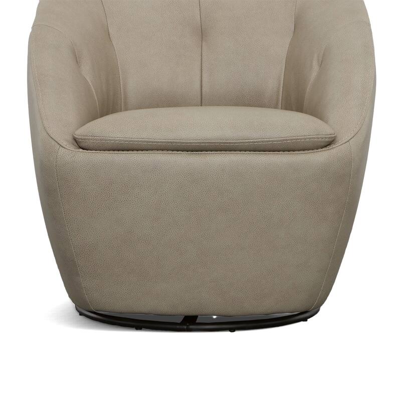 Wade Brown Leather 360° Swivel Chair by Flexsteel