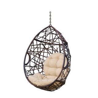 Shop Cayuse Indoor/Outdoor Wicker Tear Drop Hanging Chair ...