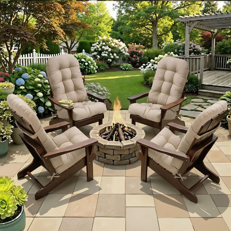 Outdoor Adirondack Chair Cushion Rocking Chair Cushions Thickened Patio Chair Pad with Sunbrella