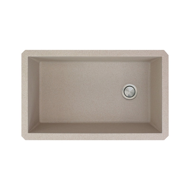Transolid Radius Granite 31-inch Undermount Kitchen Sink - 19.13" X 31.75" X 9.5" - Cafe Latte