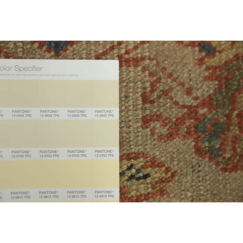 Hand Knotted Oriental 100% Wool Carpet Traditional Floral Brown Sultanabad Area Rug - 12' 5'' X 10' 9''