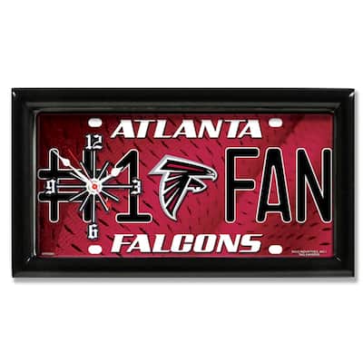 NFL Wall/Desk Analog Clock, #1 Fan with Team Logo - Atlanta Falcons