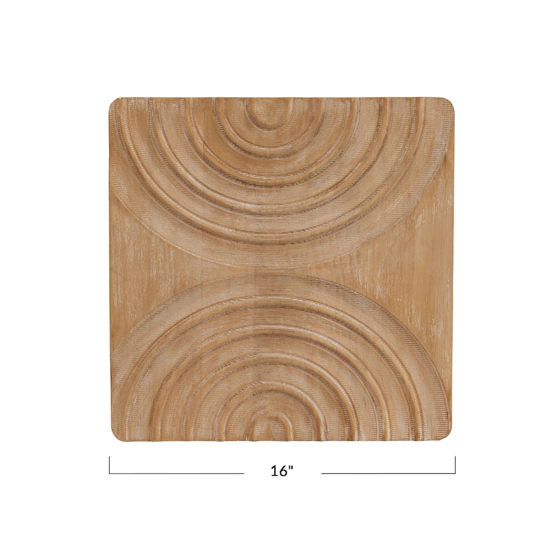 Wood Wall Art with Carved Arches
