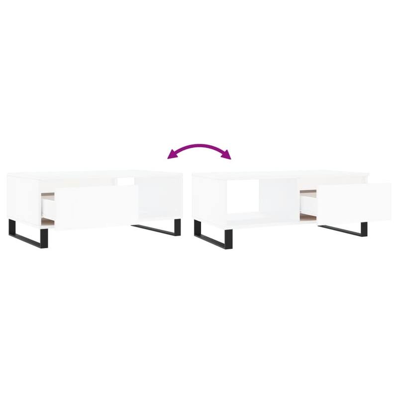 vidaXL Coffee Table Black/White Engineered wood Medium Coffee Table