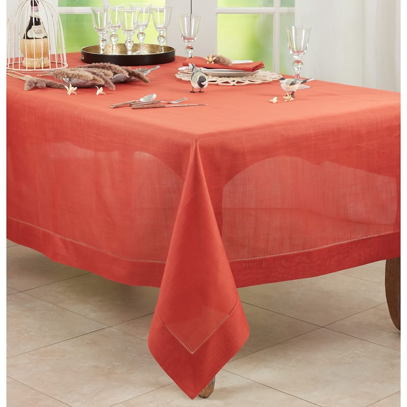 Tablecloth With Hemstitched Border Design
