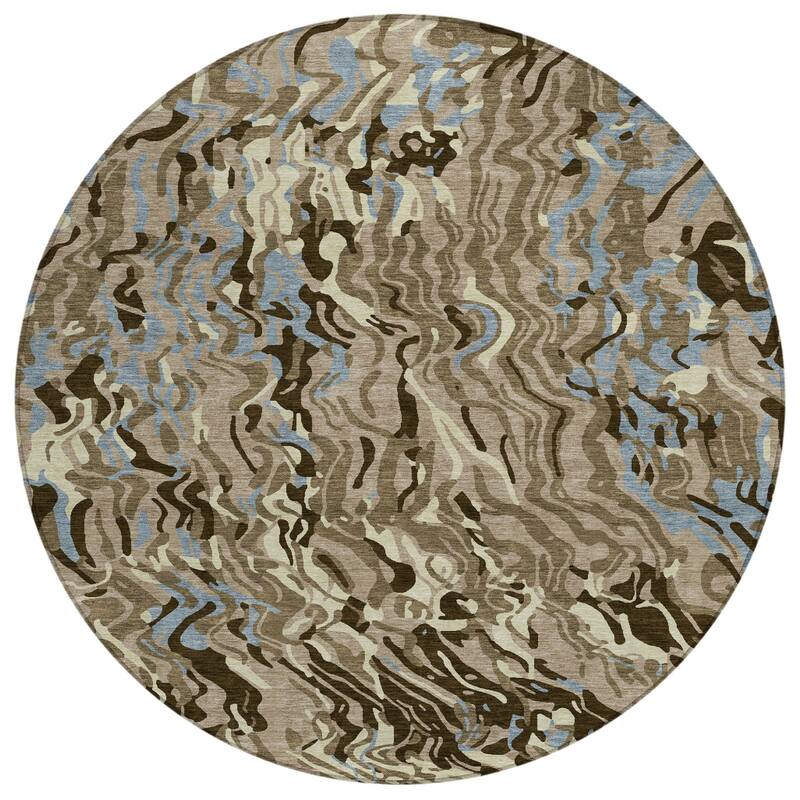 HomeRoots Abstract Transitional Rectangle Outdoor Rug