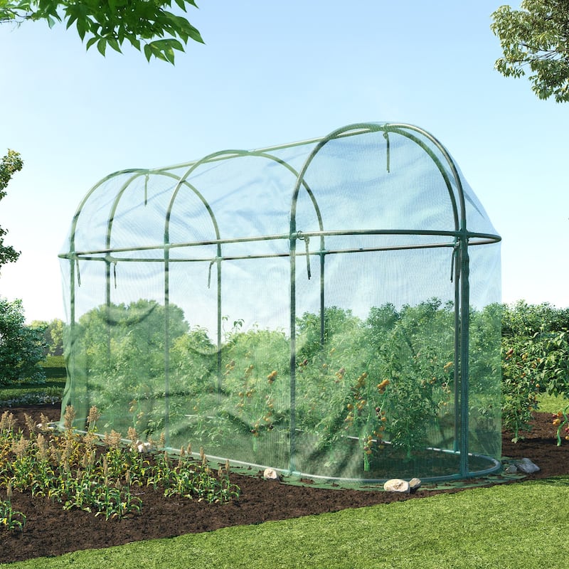 Aoodor 10'x3.3'x5' Crop Cage Plant Protection Netting Tent with Zipper