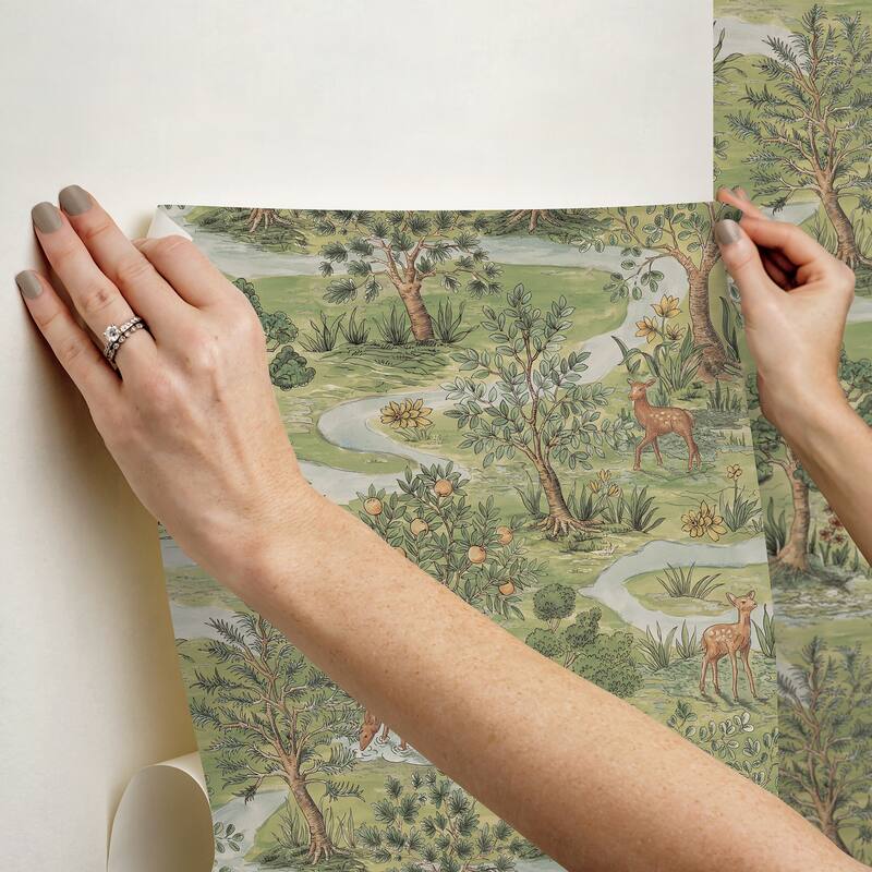 Chris Loves Julia x NuWallpaper Bramble Forest Peel and Stick Wallpaper