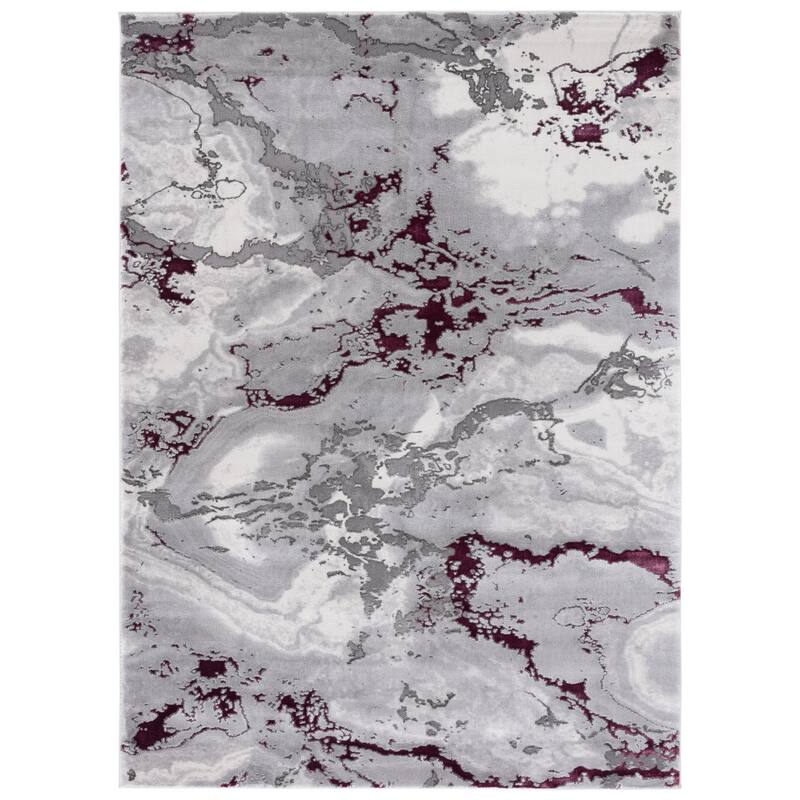 SAFAVIEH Craft Meeta Modern & Contemporary Rug - 9' x 12' - Grey/Wine - Rectangle