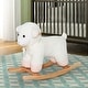preview thumbnail 3 of 3, D&N Lamb Rocking Horse Sheep, Nursery Stuffed Animal Ride On Rocker for Kids, Wooden Plush, White