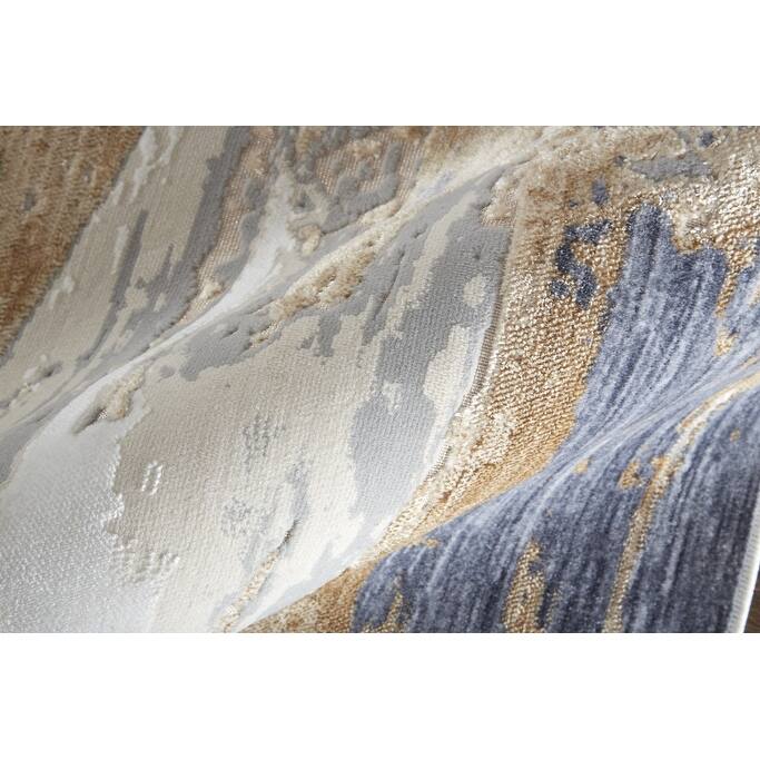 Xafah Power Loomed Distressed Abstract Area Rug By HomeRoots - 12' Runner