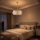 preview thumbnail 8 of 8, KAWOTI 6-Light Drum Glass Chandelier Pendant Lights
