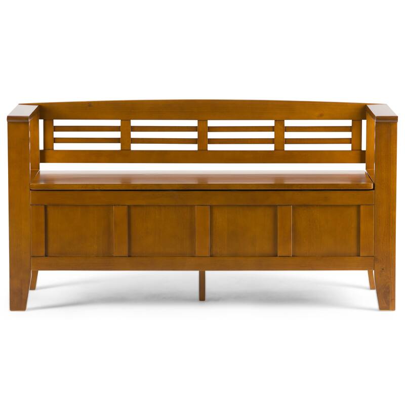 WYNDENHALL Chandler SOLID WOOD 48 inch Wide Contemporary Entryway Storage Bench - 48'' x 17'' x 25.2