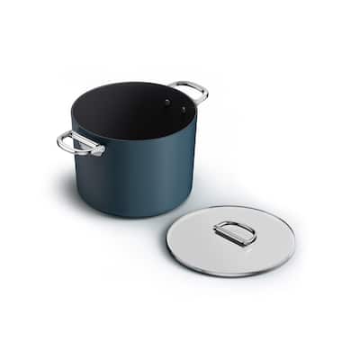 Joseph Joseph Space Ceramic Non-Stick 8.5 Qt. Stock Pot with Folding Handles and Lid