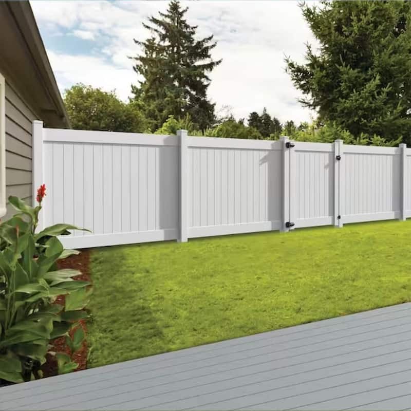 Outdoor Privacy Fence Panels/Screens, Horizontal Vinyl Privacy Fence