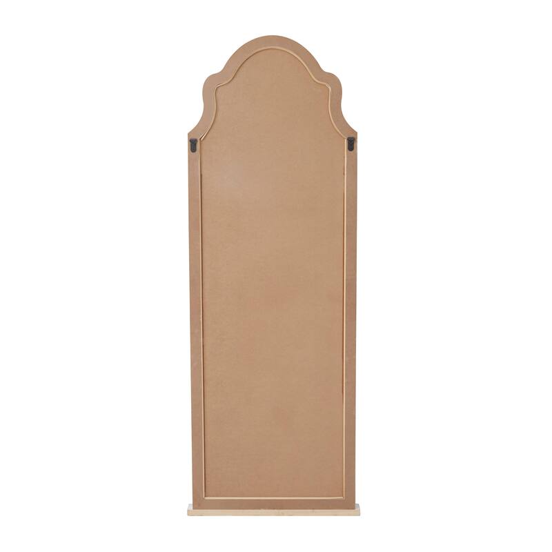 Wood Tall Wall Mirror with Arched Top - Brown - Roche River Decor - 3"W x 26"L x 70"H