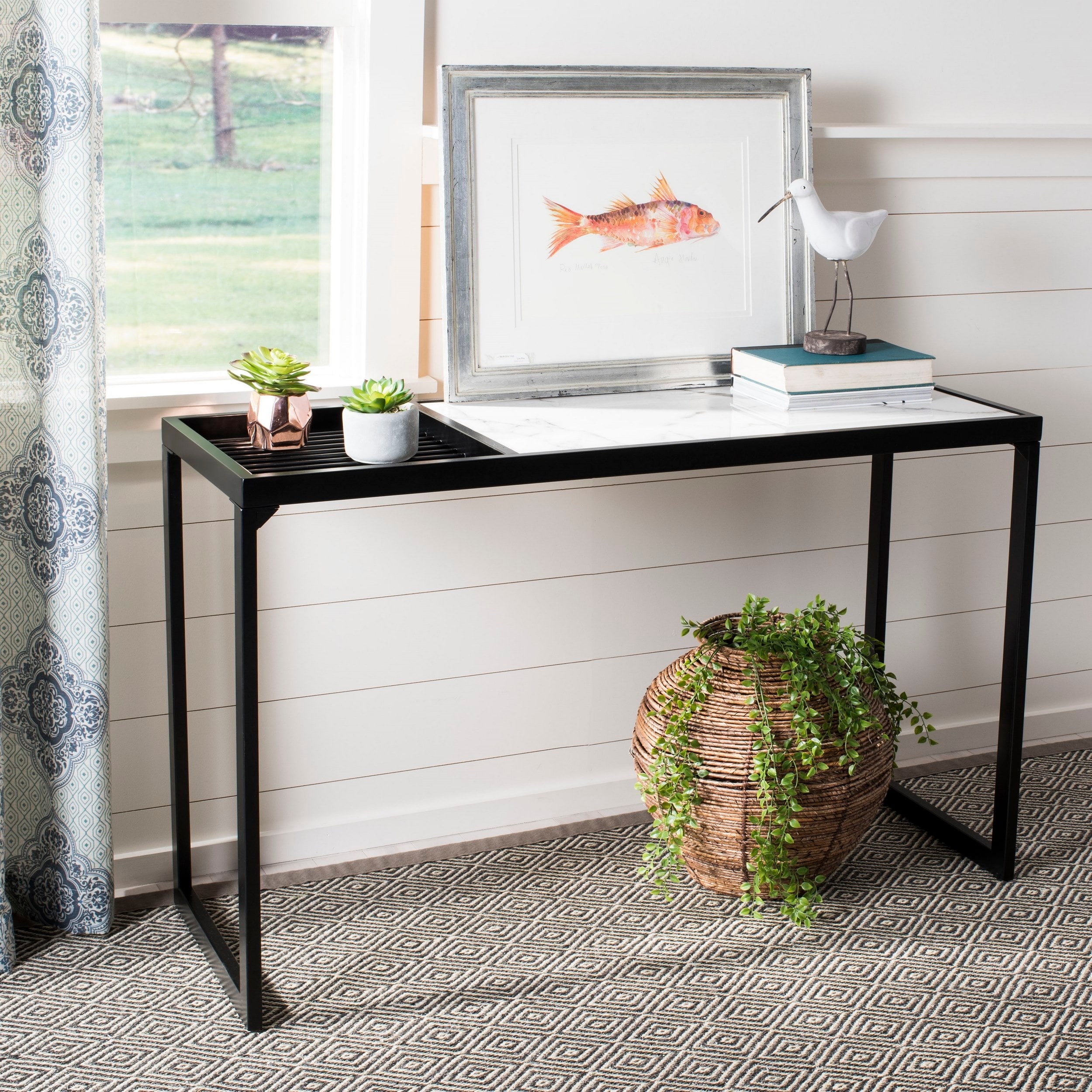 Safavieh reese discount geometric console table