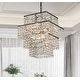 preview thumbnail 1 of 9, 6- Light 16" Wide Antique Black Crystal Chandelier - 15.7"H x15.7"W x 15.7"D