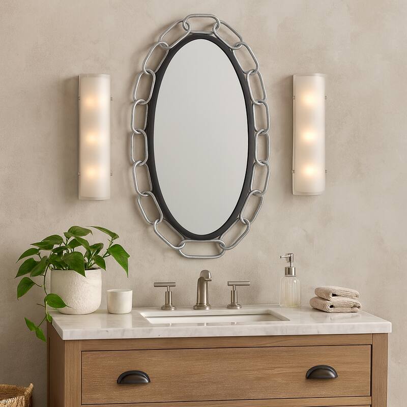Varaluz Chains of Love Oval Wall Mirror