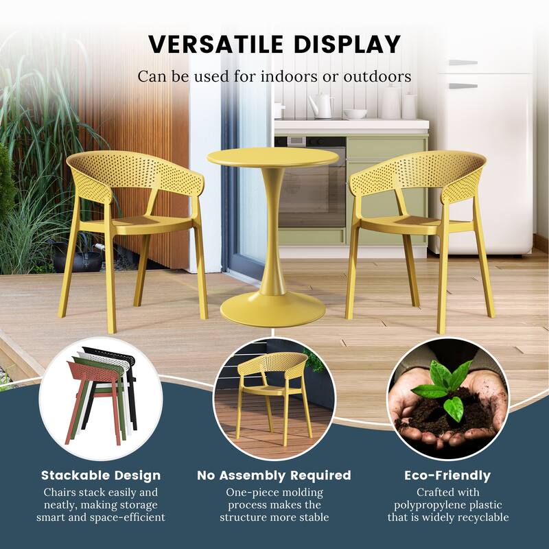 Frond and Form 4-Person Outdoor Round Dining Set