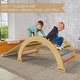 preview thumbnail 14 of 25, Foldable Pikler Triangle Set Toddler Wood Montessori Climbing Toys