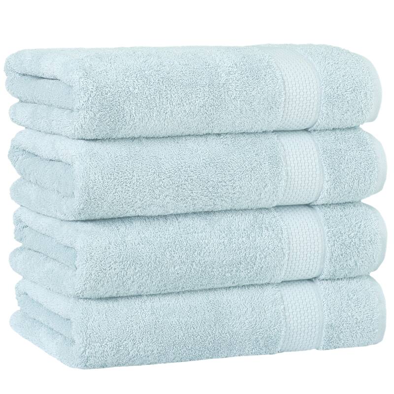 Authentic Hotel and Spa 100 percent Aeagean Long Staple Turkish Cotton STARLIGHT Terry Bath Towels (Set of 4)