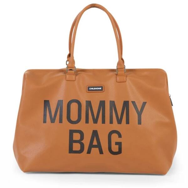 slide 2 of 3, Childhome Leather Look Mommy Bag Beige