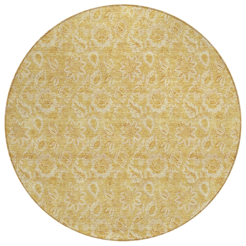 HomeRoots Floral Transitional Rectangle Outdoor Rug