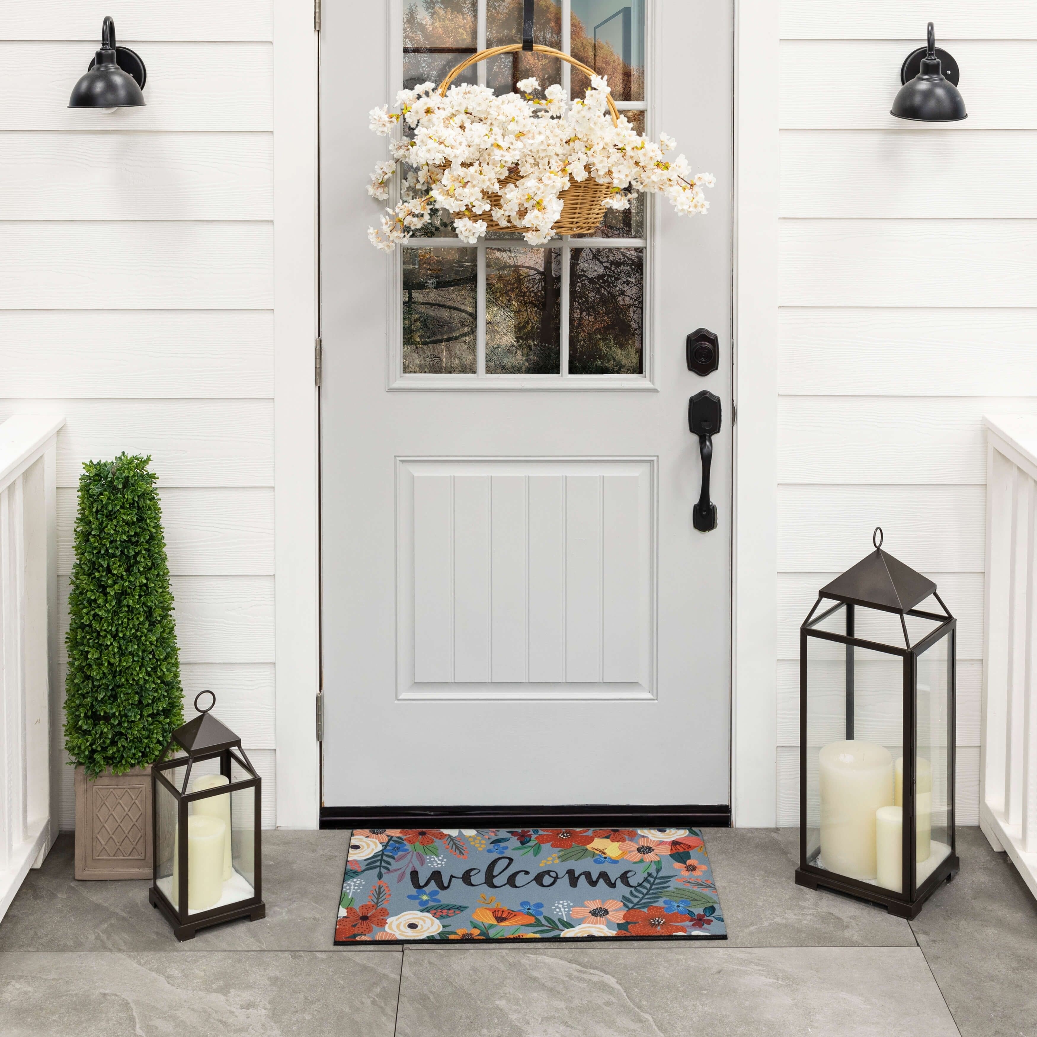 Mohawk Home Spring Sunset Welcome All Weather Recycled Rubber Door