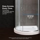 preview thumbnail 5 of 25, OVE Breeze Round Corner Shower Kit with Frosted Glass Sliding Door and Shower Base Pan (Walls not Included)