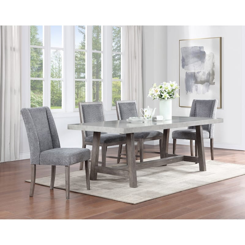 Corktown Faux Concrete 5pc Dining Set