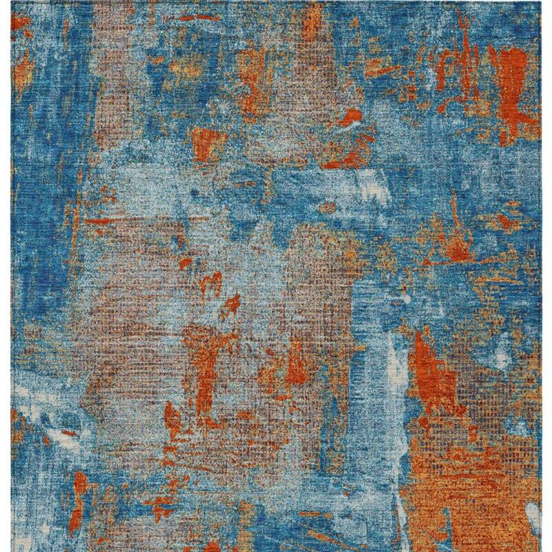 HomeRoots Abstract Transitional Rectangle Outdoor Rug