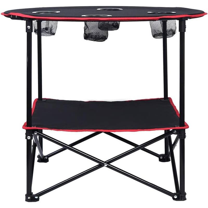 Camping Table Folding Picnic Table with 4 Cup Holders