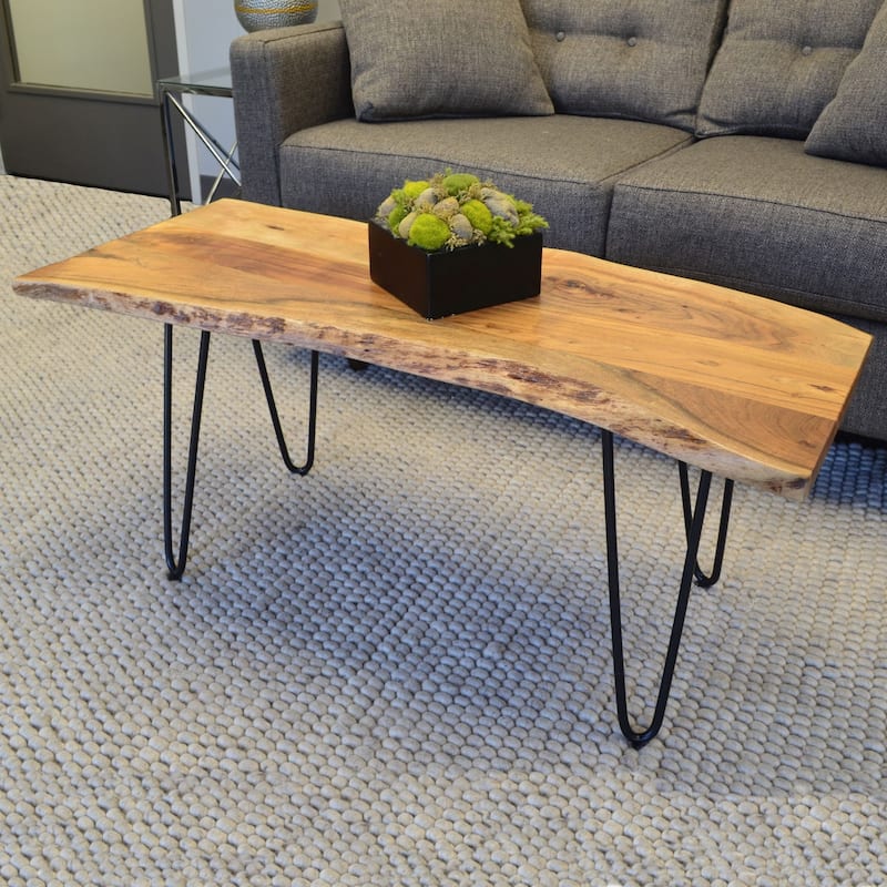 Wooden Rectangular Coffee Table - 40" - Black