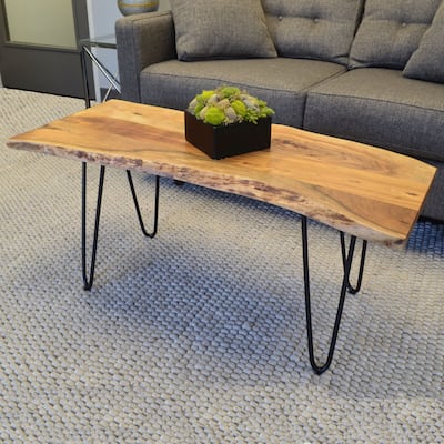 Wooden Rectangular Coffee Table - 40" - Black