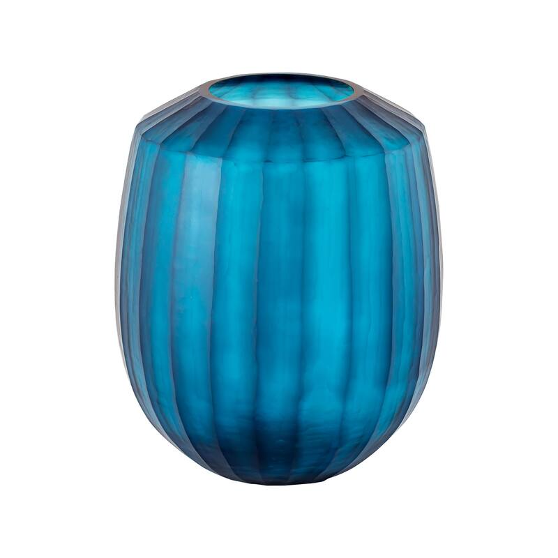 Elk Home Aria Blue Glass Transitional 10 Inch Wide Vase