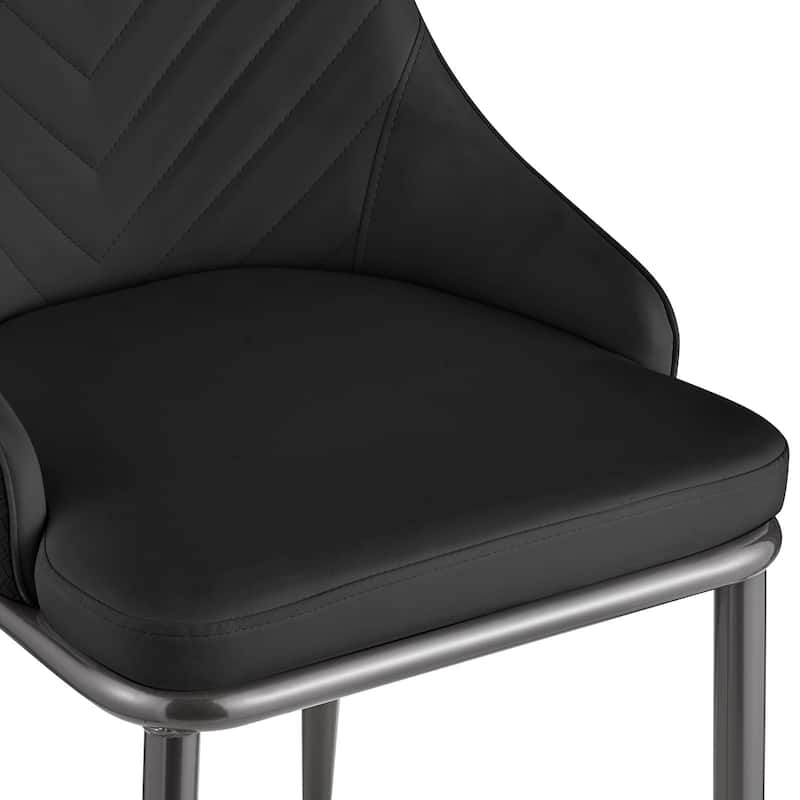 Faux Leather Upholstered Dining Chairs, Set of 4 - 18.1"W x 21.3"W x 36.6"H