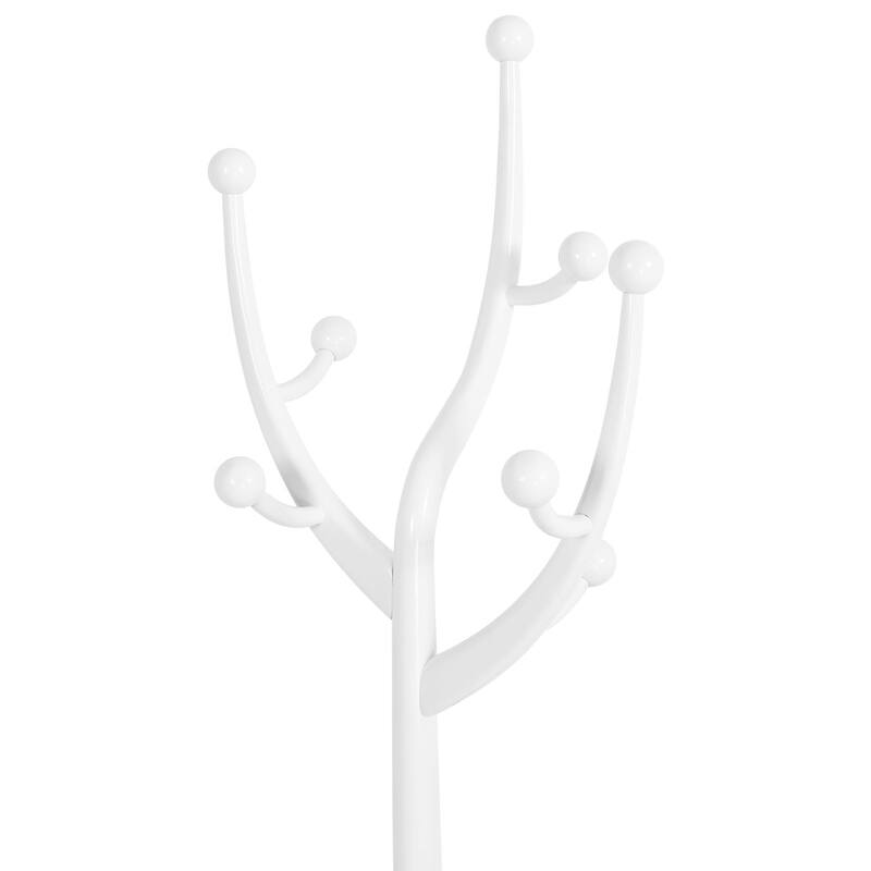 Tree-branch Rubberwood Freestanding Coat Rack with 8 Hooks - 24.5"W x 70.87"H