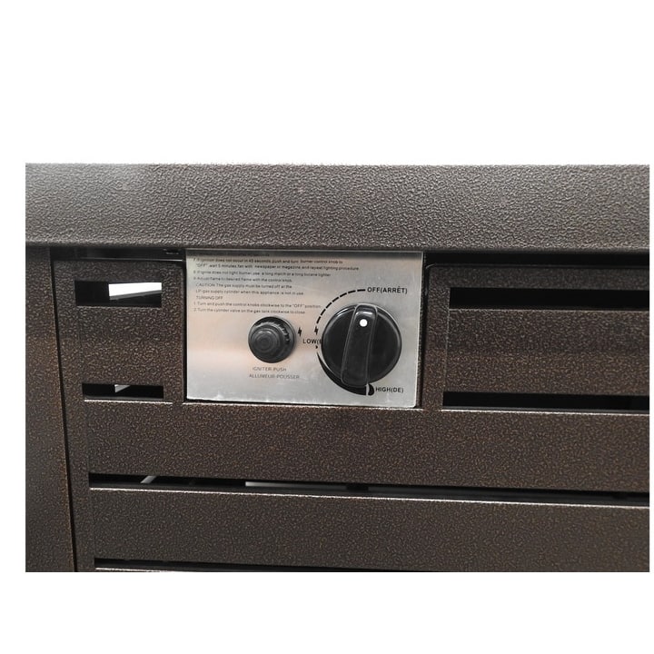 AZ Patio Heaters Outdoor Rectangle Fire Pit in Hammered Bronze - N/A