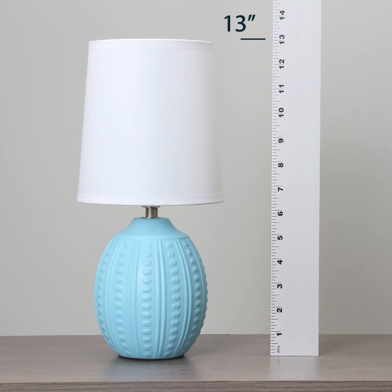 Mini Oval Table Lamp with Tapered Shade - 12.5" - Blue
