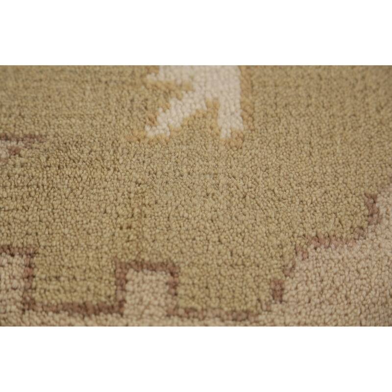 Oushak Indian Area Rug Handmade Transitional Wool Carpet - 9'0" x 11'10"