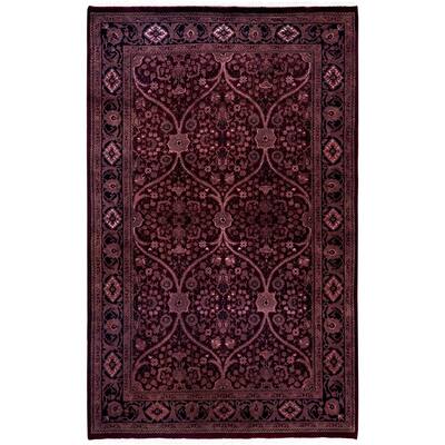 Overdyed One-of-a-Kind Hand-Knotted Area Rug - Red - 4' 1" x 6' 4"
