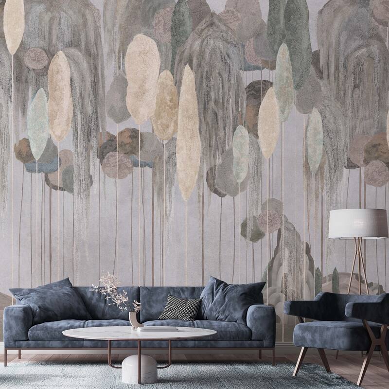 Enchanted Hanging Botanical Elements Wallpaper Mural