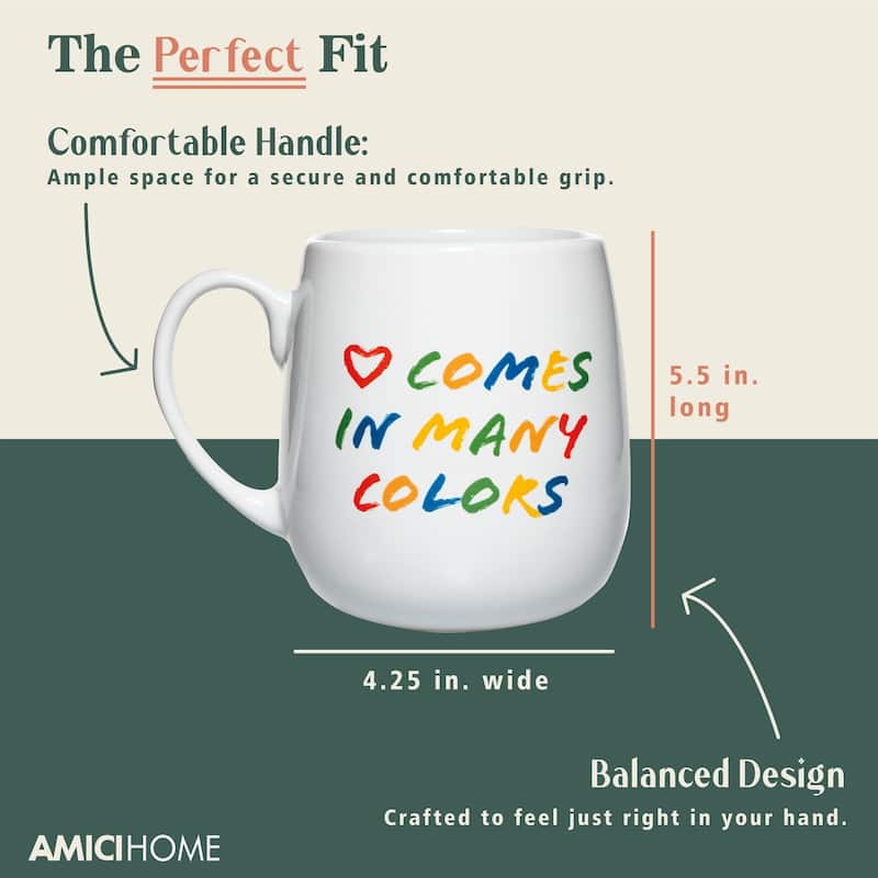 Amici Home Love Comes In Many Colors Coffee Mug - 20 oz