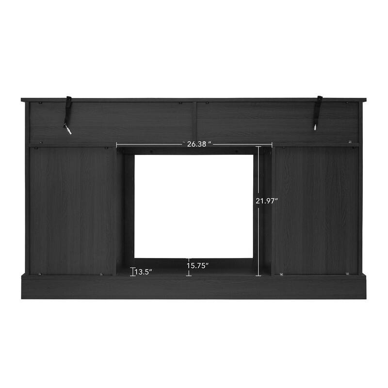 58-60" Fireplace TV Stand for 55-65" TVs w/ 18-23" Insert Farmhouse/Modern/Rustic Barn/Glass Doors Espresso/Grey/Brown/White Oak