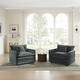 preview thumbnail 98 of 162, Cloud Chenille Upholstered Modular Sectional Sofa with DIY Combination Design Gray Accent Chairs*2