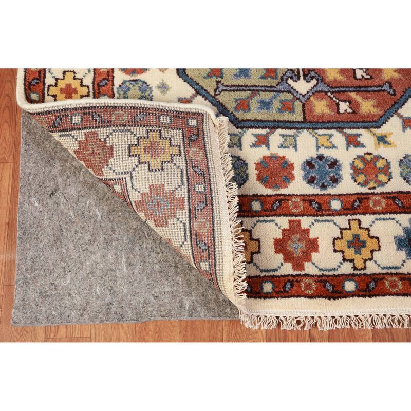 Hand Knotted Oriental 100% Wool Carpet Traditional Geometric Beige & Ivories Heriz (serapi) Area Rug - 10' 0'' X 8' 2''